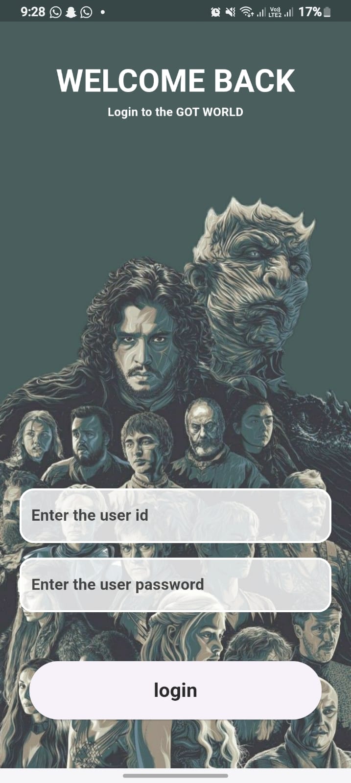 GOT App Screenshot